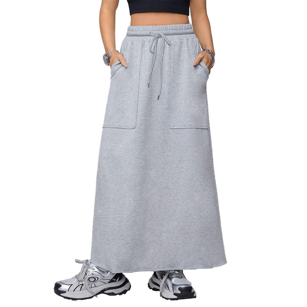 Dam A-linjeformad Kjol Lång Polyester-1