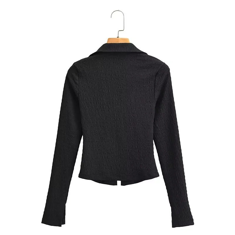 Modern Cardigan för Kvinnor i Elastiskt Material med Elegant Knappspänning – Mångsidig Design i Flera Storlekar och Färger 2