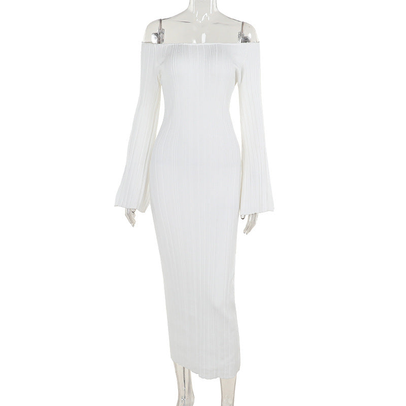 Maxiklänning Dam Axelfri Design med Ruffle Detaljer Mjukt Elastiskt Material 7
