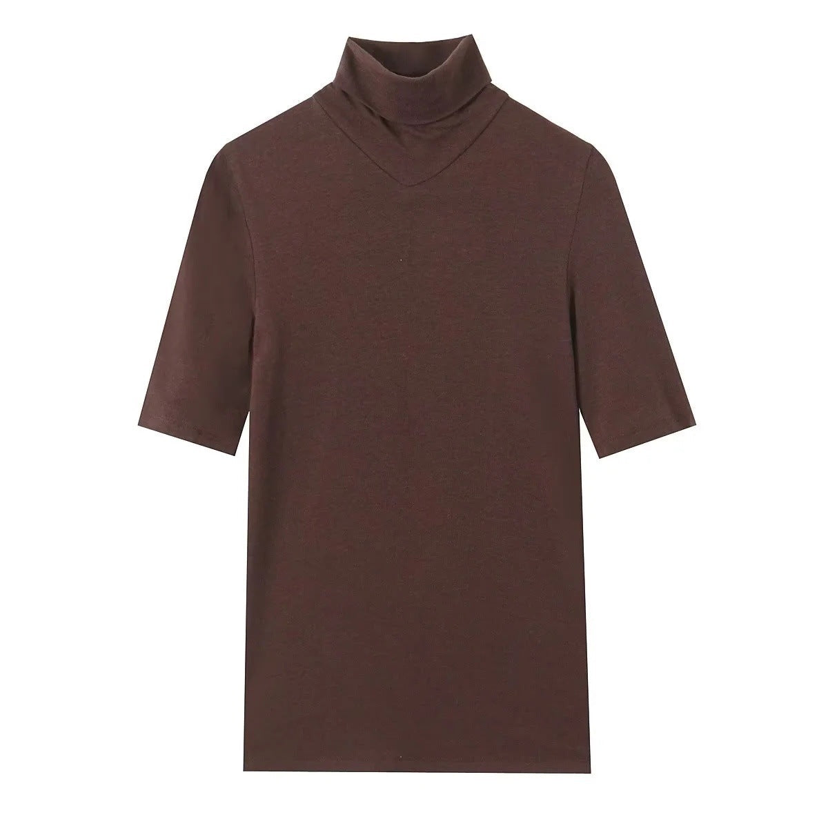 Variant image for Dam T-shirt Chic Stand-up-Krage Andningsbar Bomull-3