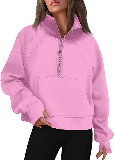 Variant image for Fleecetröja Dam Kort Ståkrage Slim Fit Polyester-41