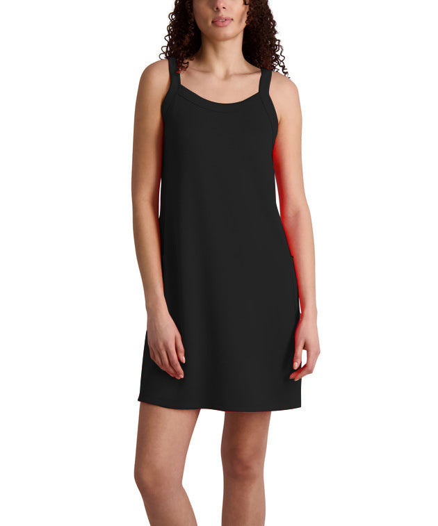 Variant image for Kvinna Klänning Spaghetti Bärare U-ringning Polyester Kort Kjol-1