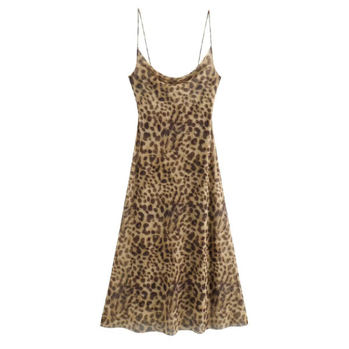 Damklänning Midi Off-Shoulder Djurtryck Bodycon Mjuk Elastisk-1