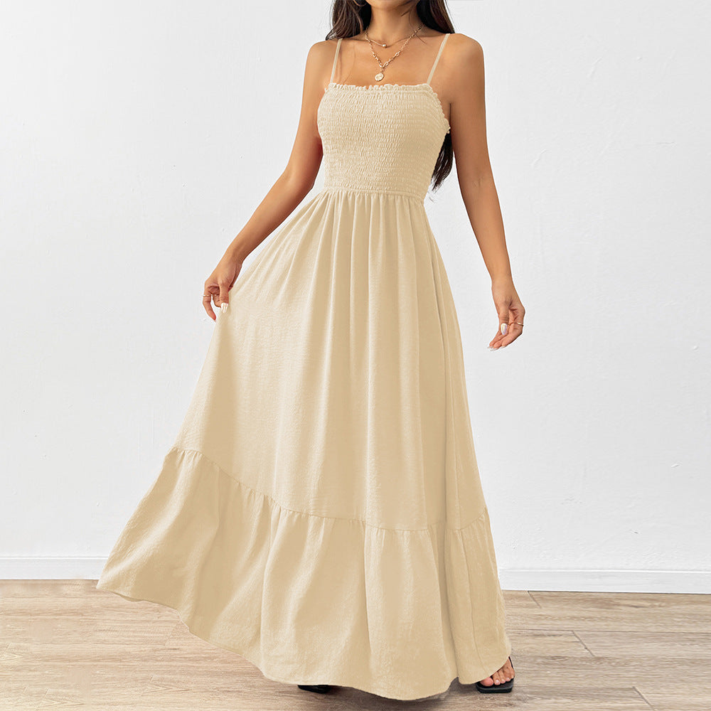 Variant image for Damklänning Hög-Låg Spaghetti Band A-Linje Polyester-6