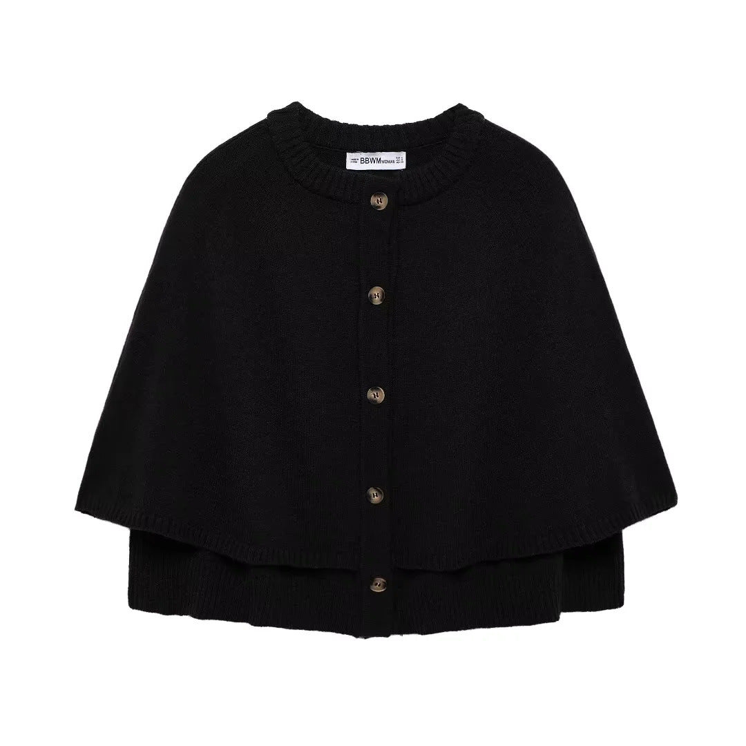 Variant image for Kvinna Kort Cardigan Mjuk Stickad med Knappdetaljer-6