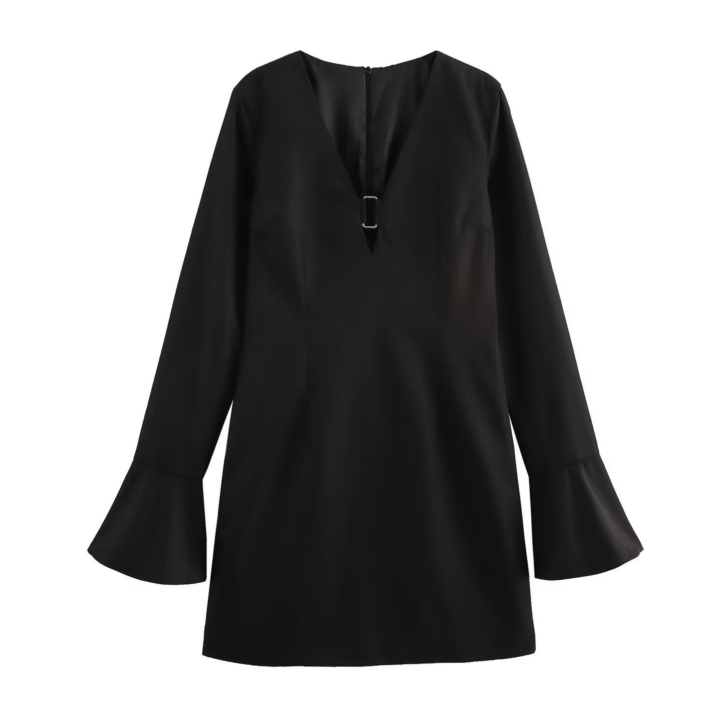 Dam Miniklänning A-Line Monokrom 100% Polyester-1