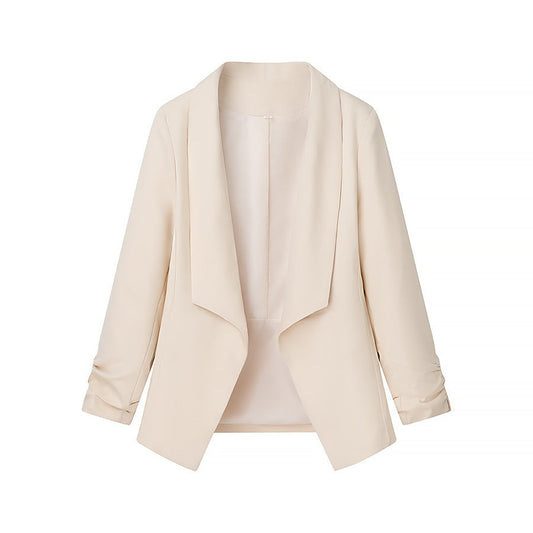 Elegant Blazerjacka för Dam i LĂ€tt Tyg med VĂ€ndkrage â Perfekt för Kontor och KvĂ€llsevenemang 1