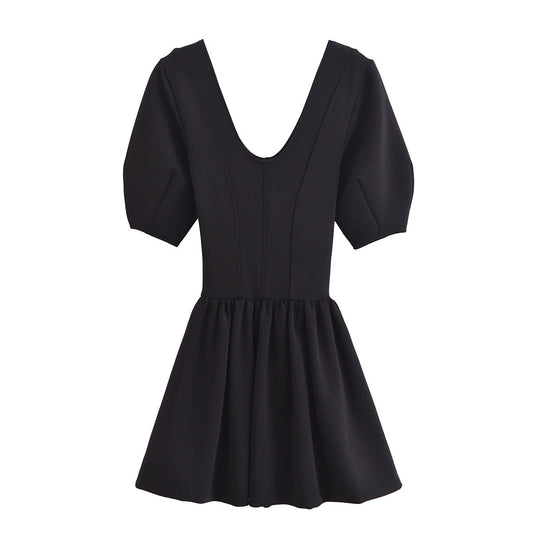 Fina Dam Klänningar Mini Rundhalsad Polyester-1