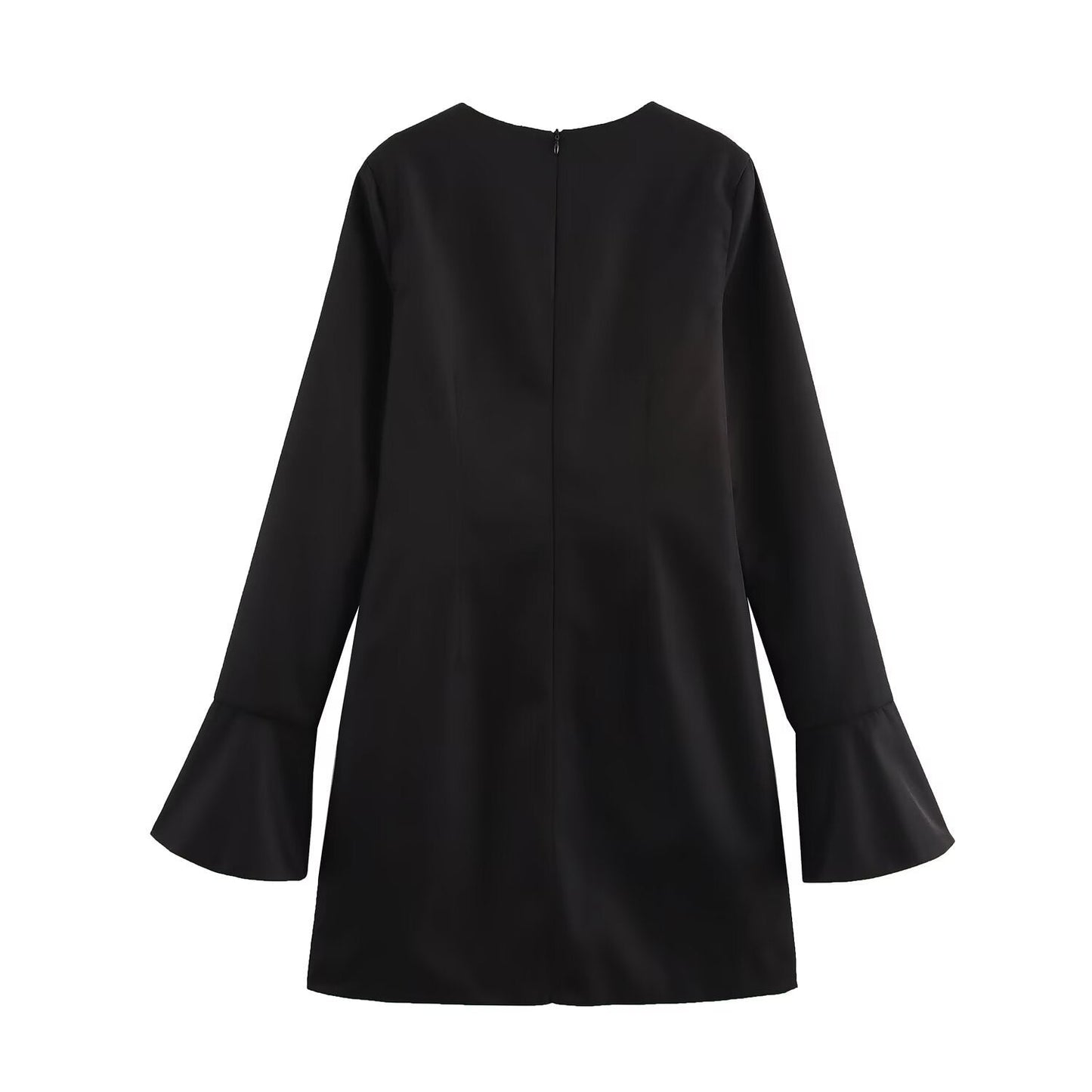 Dam Miniklänning A-Line Monokrom 100% Polyester-2