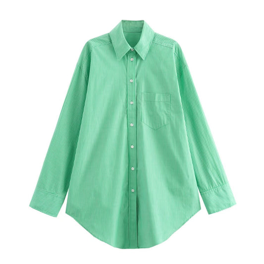 Damset med Dekorativ Skjorta och Långa Byxor i Mjuk Polyester-1