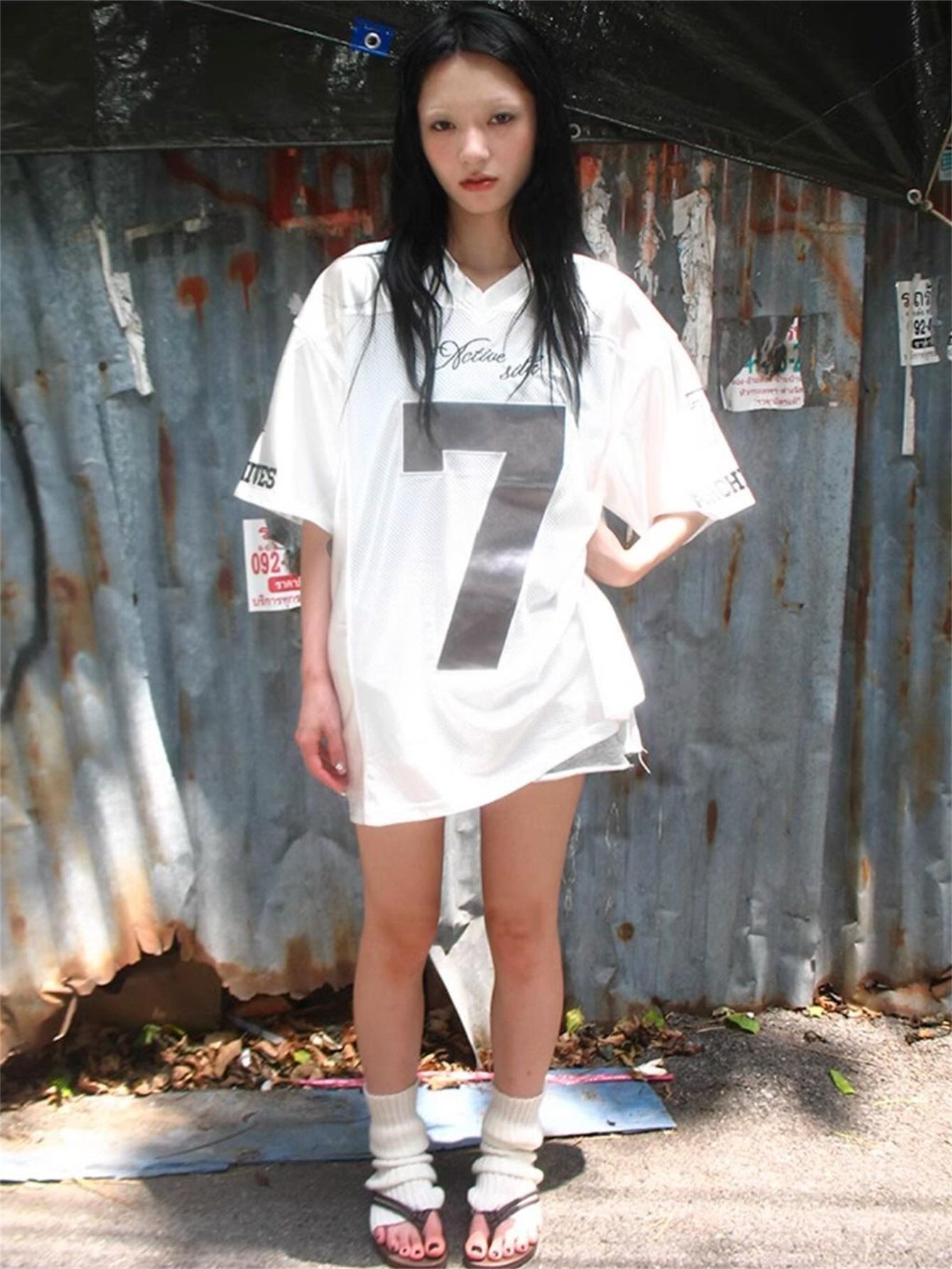 Variant image for Herr T-shirt V-ringad Kortärmad Elastan Färgblock-1