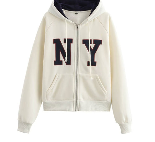 Kvinnors Zip-Hoodie Sportig Design Mjuk Polyester 1