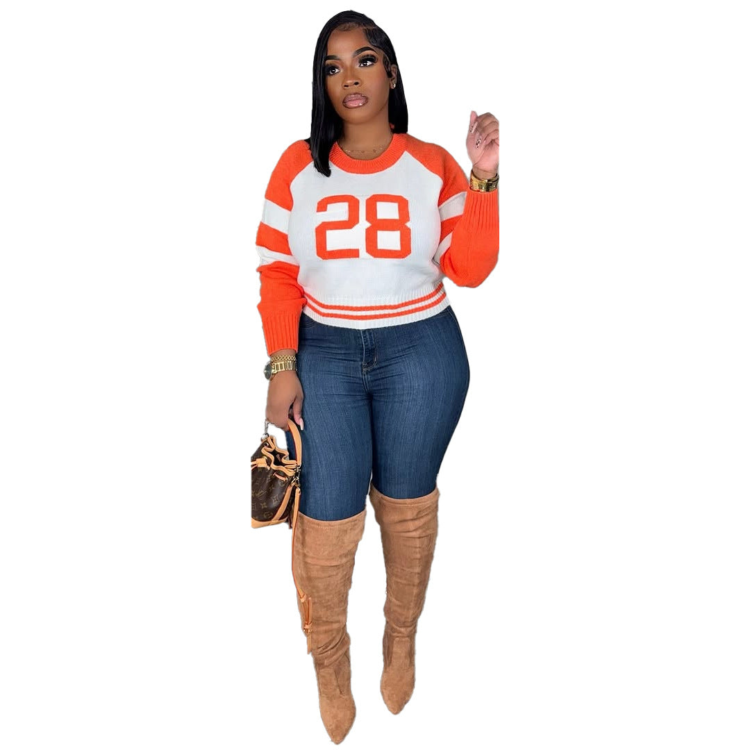 Dam Långärmad T-shirt Rundhalsad Polyester för Vardagsbruk-5