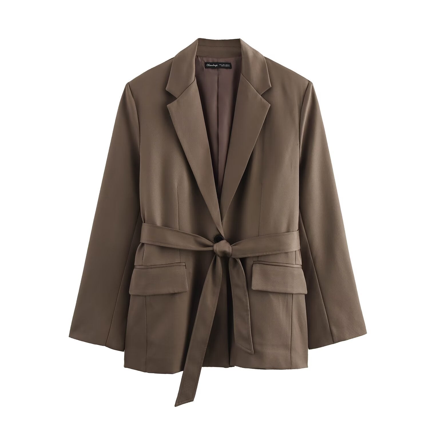 Variant image for Dam Blazer Med Reverskrage och Bälte Högkvalitativt Tyg-1