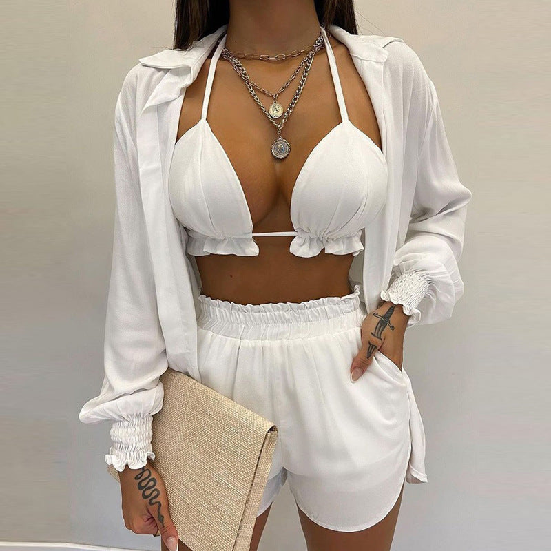 Dam Shorts Set Urban Stil Polyester-1