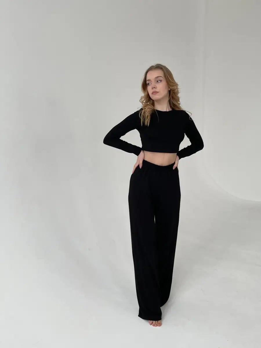 Variant image for Dam Byxor Långärmad Casual Bomull-13