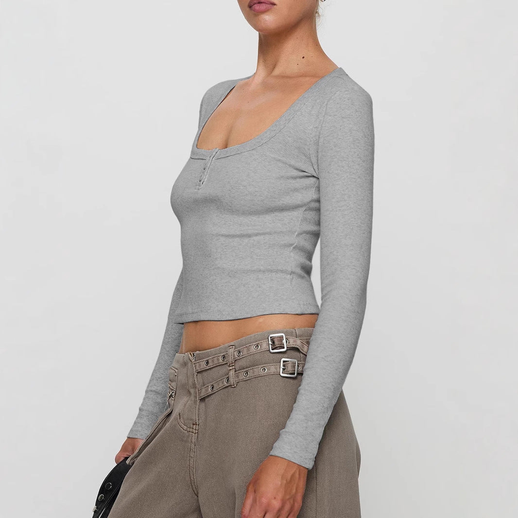 Tjejklänning Slim Fit Trendig Polyester Långärmad med Fickor-5