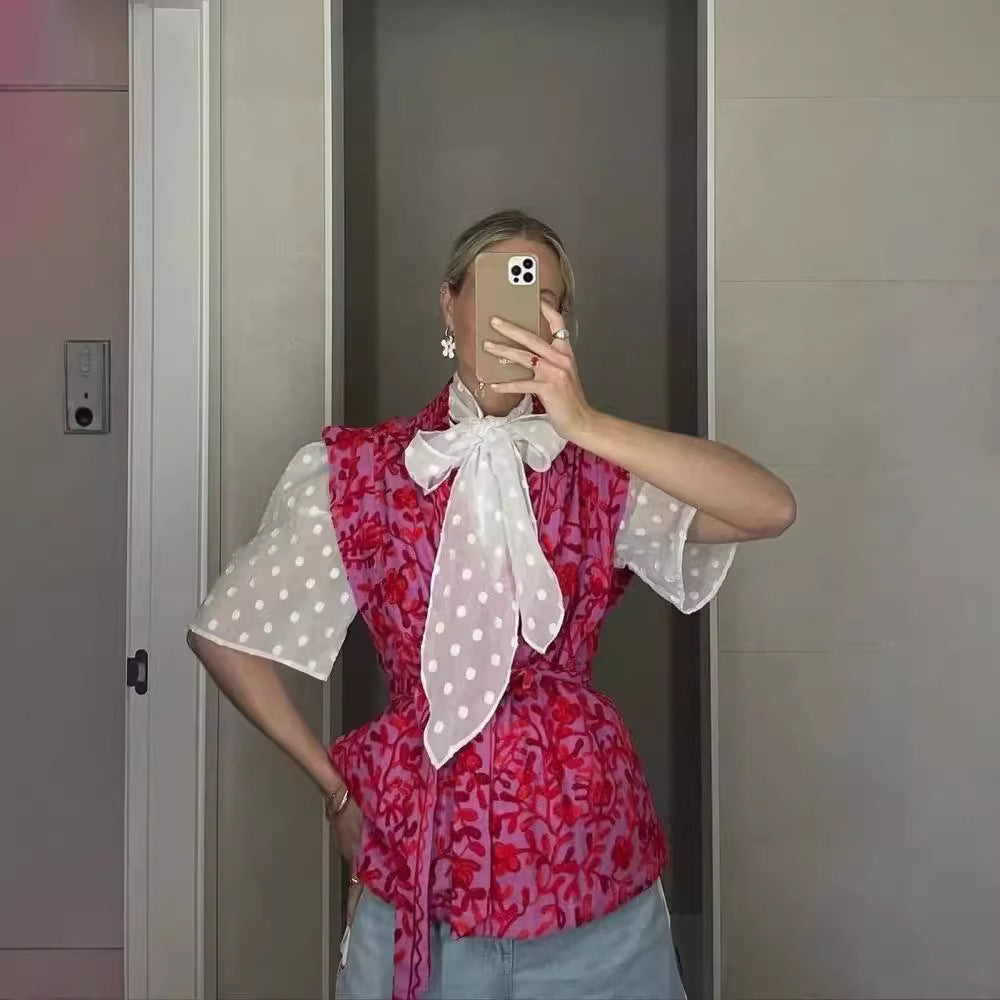Kvinnors Kimono Väst Blommönster Lätt Material 5