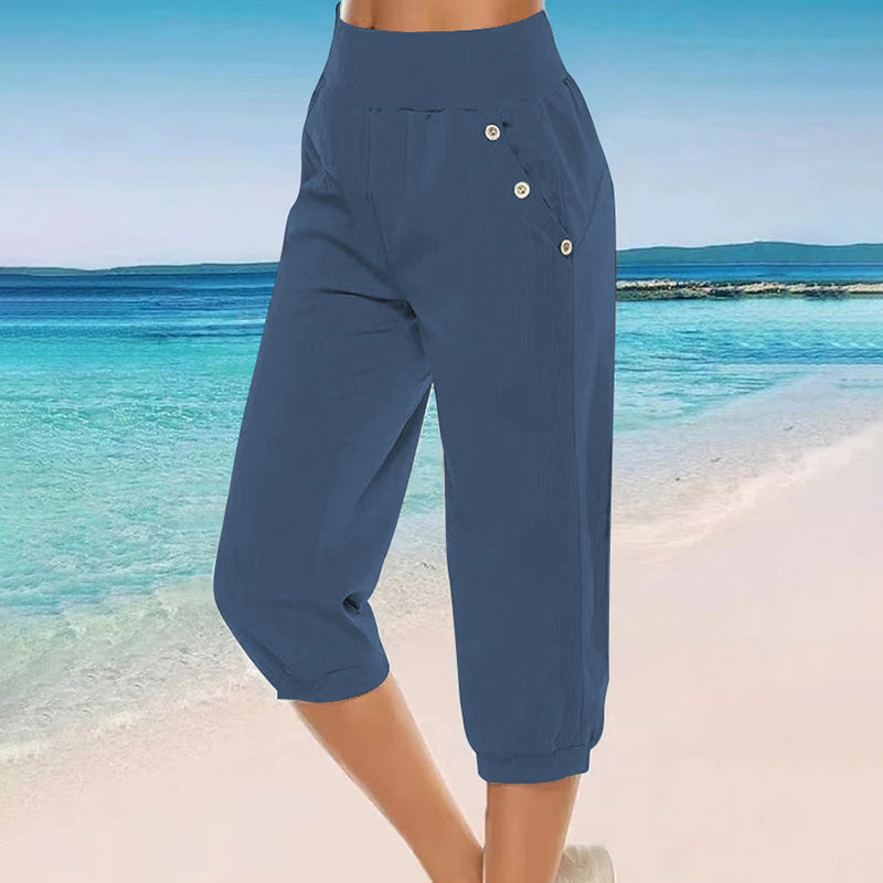 Herrbyxor Casual Stil 100% Bomull Hög Kvalitet-3