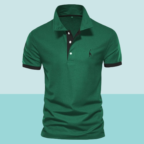 Herr Polo T-shirt Klassisk Stil Bomullsblandning-6