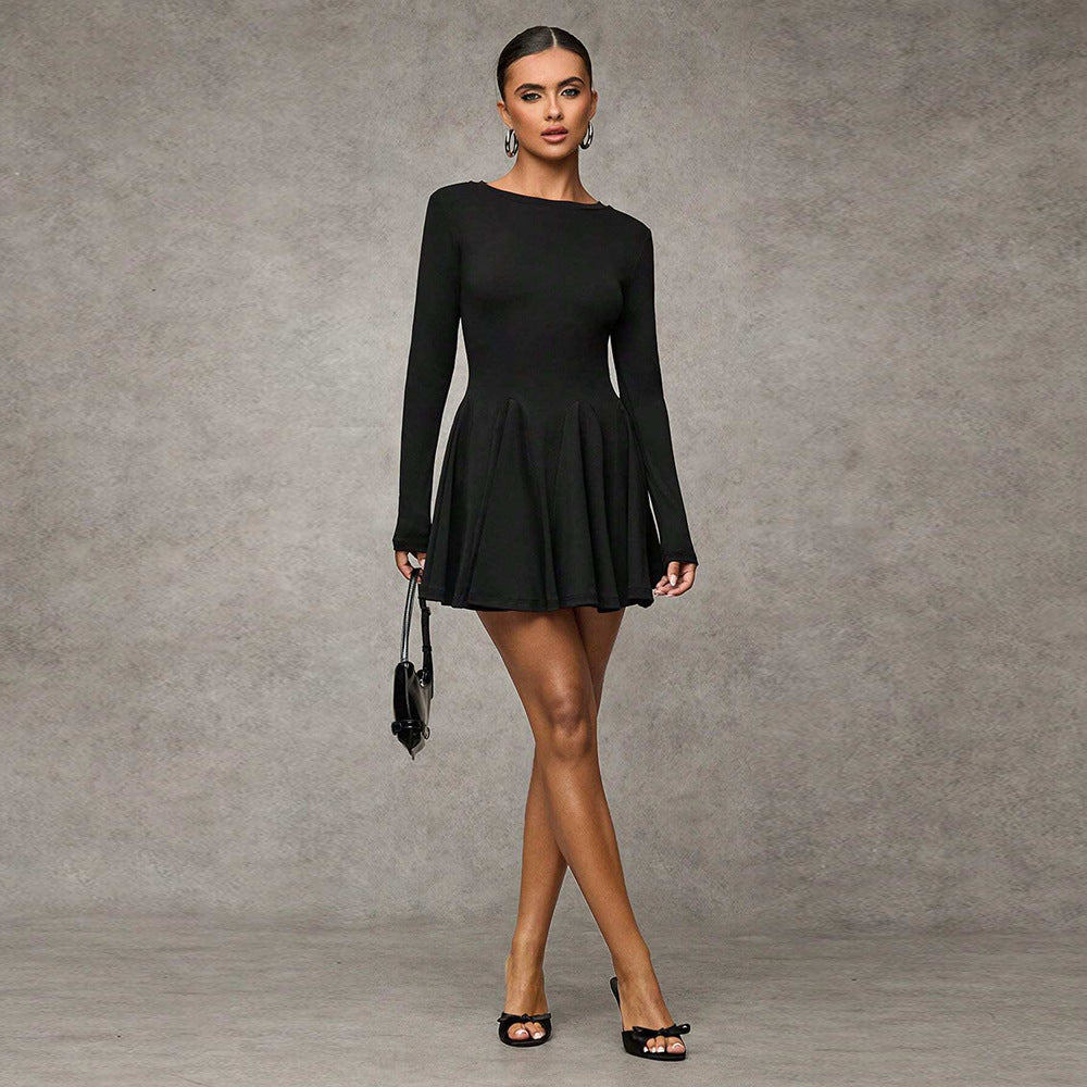 Dam A-Line Kjol Minimalistisk Polyester-5