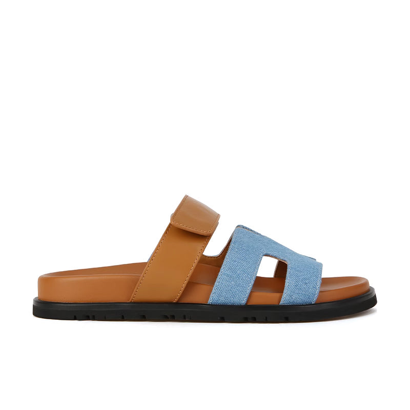 Herrsandaler H-formad Design med Kardborrfäste Syntetmaterial 5