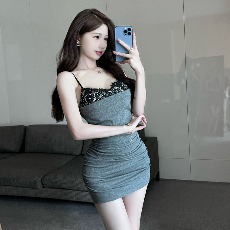 Dam Klänning Off-Shoulder Mini Bodycon Högkvalitativt Tyg-3