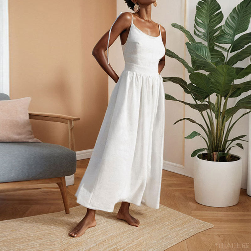 Variant image for Damklänning Midi V-ringning Polyester för Elegant Look-25
