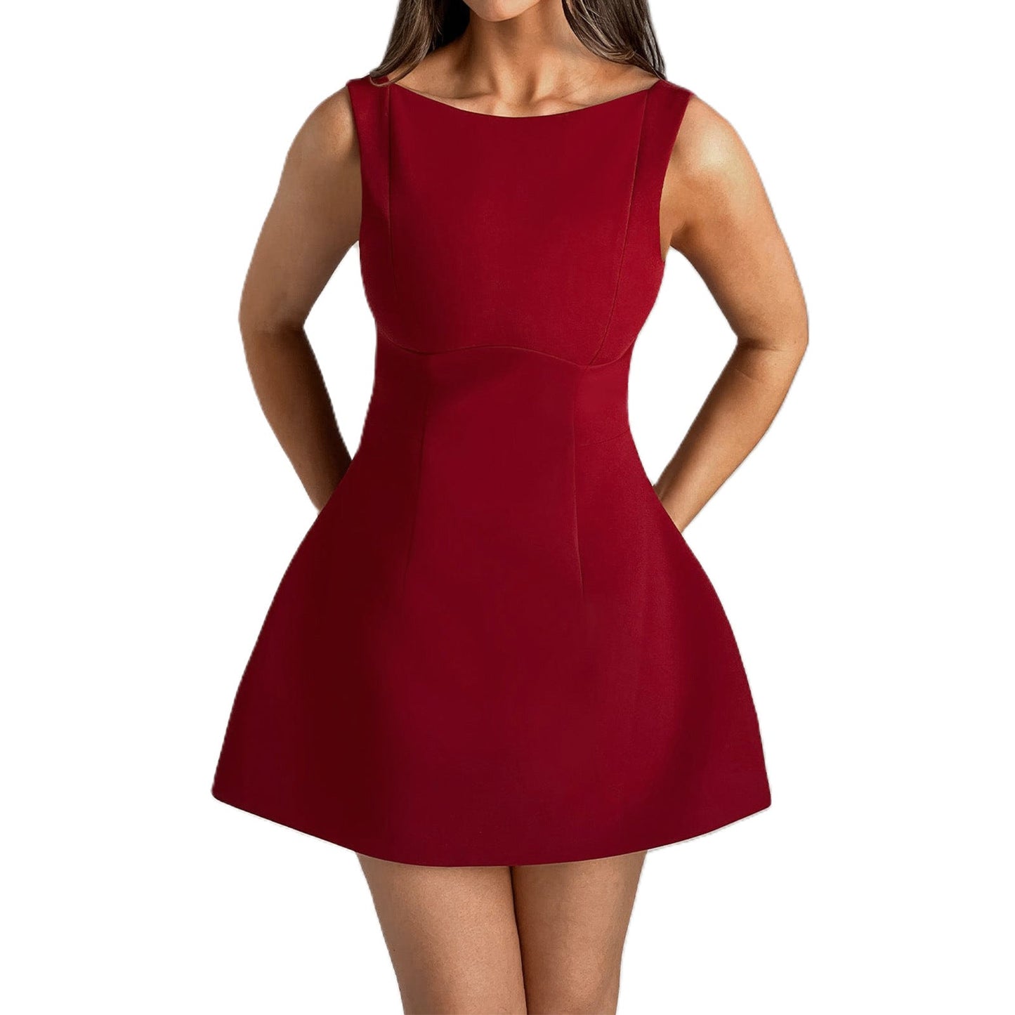 Variant image for Dam Minikjol A-linjeformad Hög Midja Polyester-4