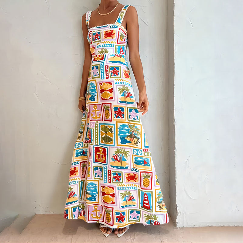 Variant image for Dam Midi Klänning Rektangulär Urringning Polyester Normal Midja-6