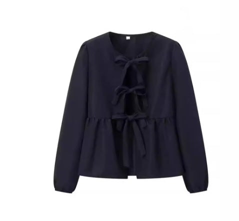 Kvinnors Blus Dekorativa Detaljer Ruffle Andningsbart Tyg 9