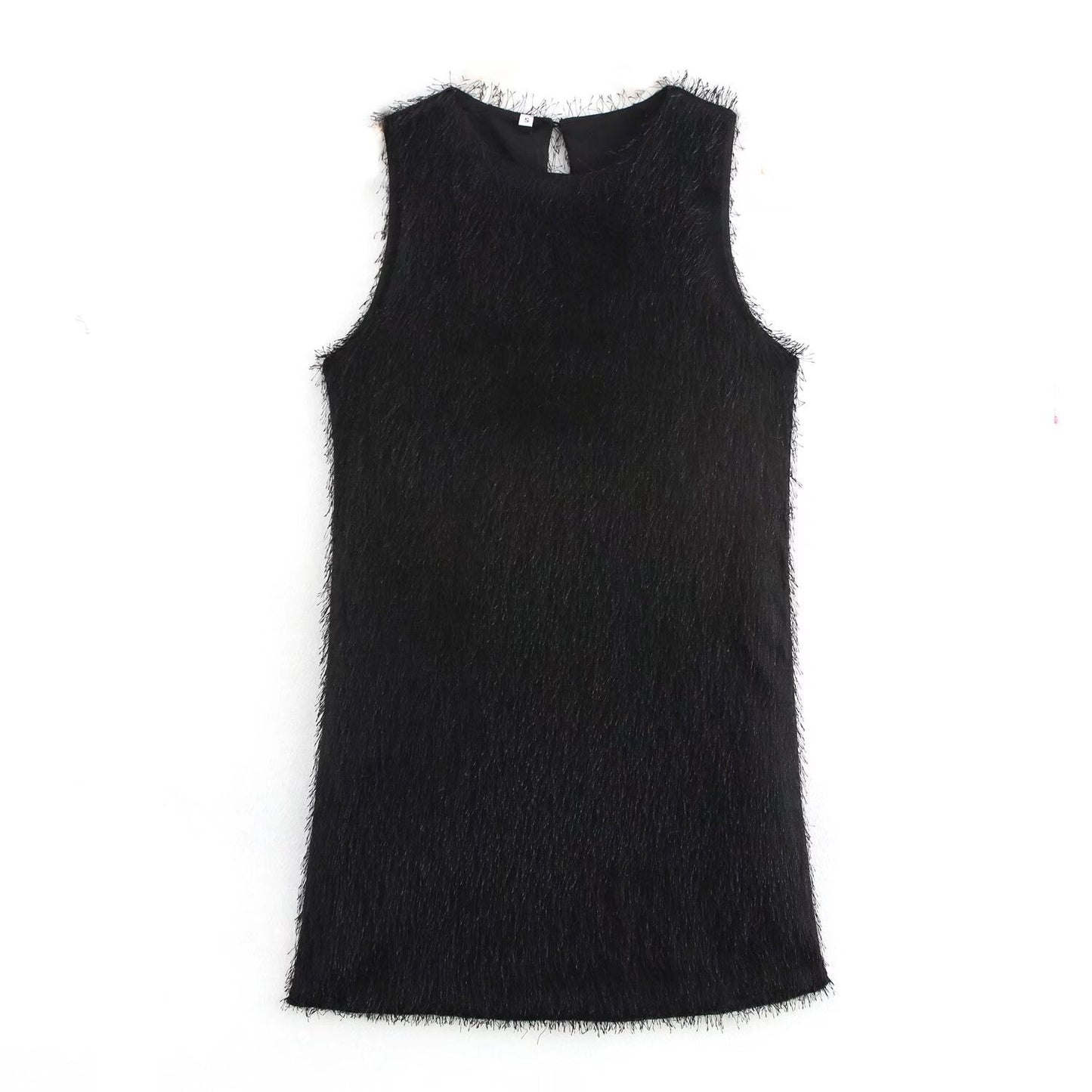 Damklänning A-linjeformad Enfärgad Polyester-4