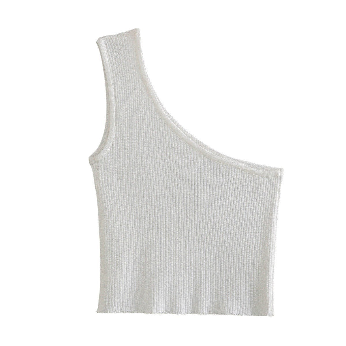 Variant image for Dam Topp Asymmetrisk Ribbad Polyester Ärmlös-1