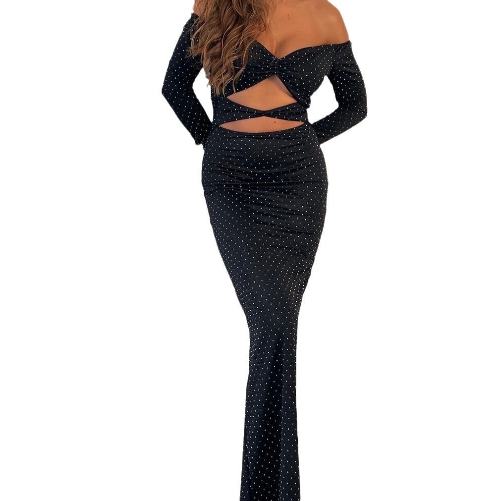Dam Maxiklänning Off-the-Shoulder A-linje 100% Polyester-6