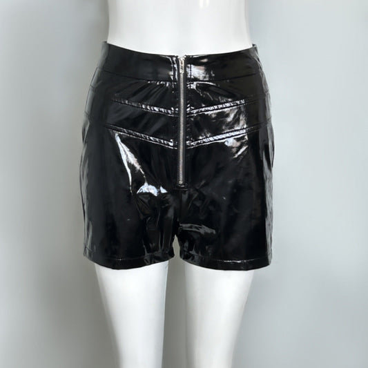 Kvinnors Hög Midja Shorts GlÀnsande Tyg 1