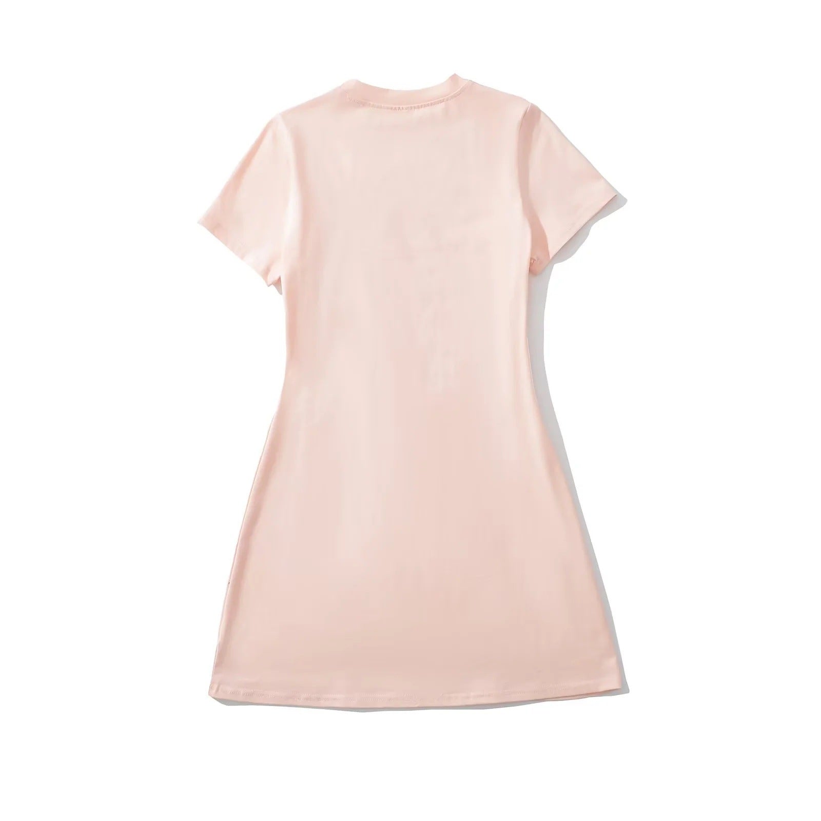 T Shirtklänning för Kvinnor med Hjärthalsring i Andningsbar Bomull – Löst Snitt, Perfekt för Sommarens Evenemang 4