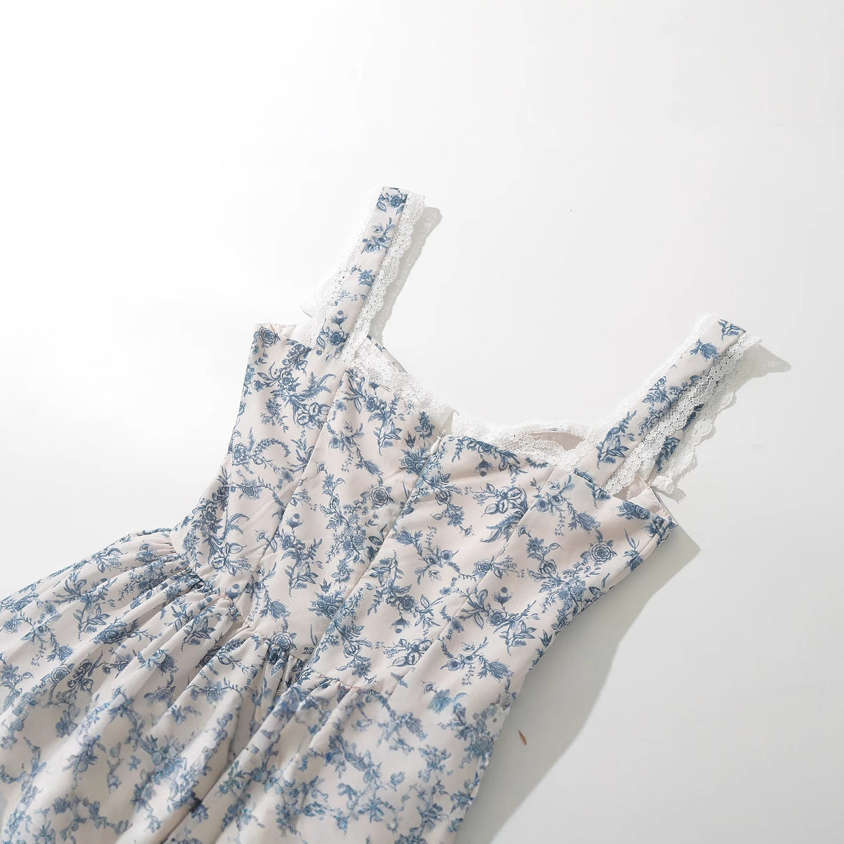 Kvinnors Miniklänning Blommig Design Justerbara Spaghettiband Andningsbart Tyg 3