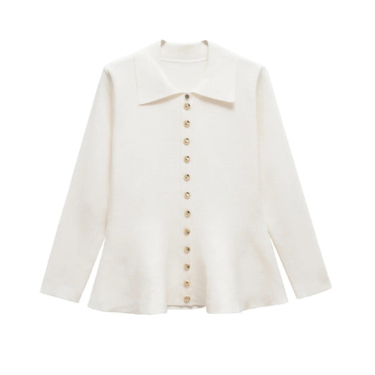 Elegante Damenbluse mit Klassischem Knopfdesign und Atmungsaktivem Stoff – Lässiger Schnitt für Komfort und Stil 1