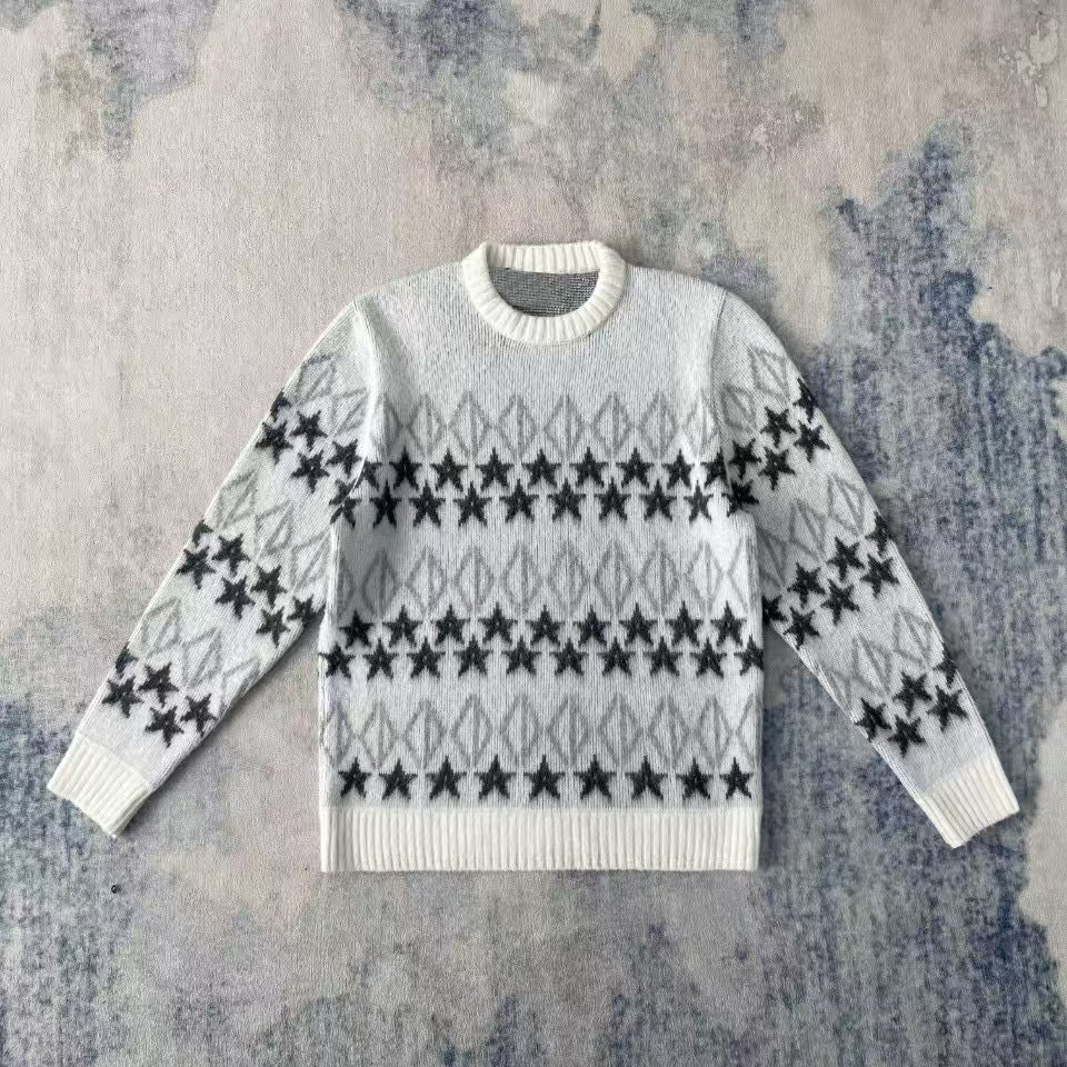 Variant image for Dam Stickad Tröja Rundhalsad Polyester för Vardagsbruk-17