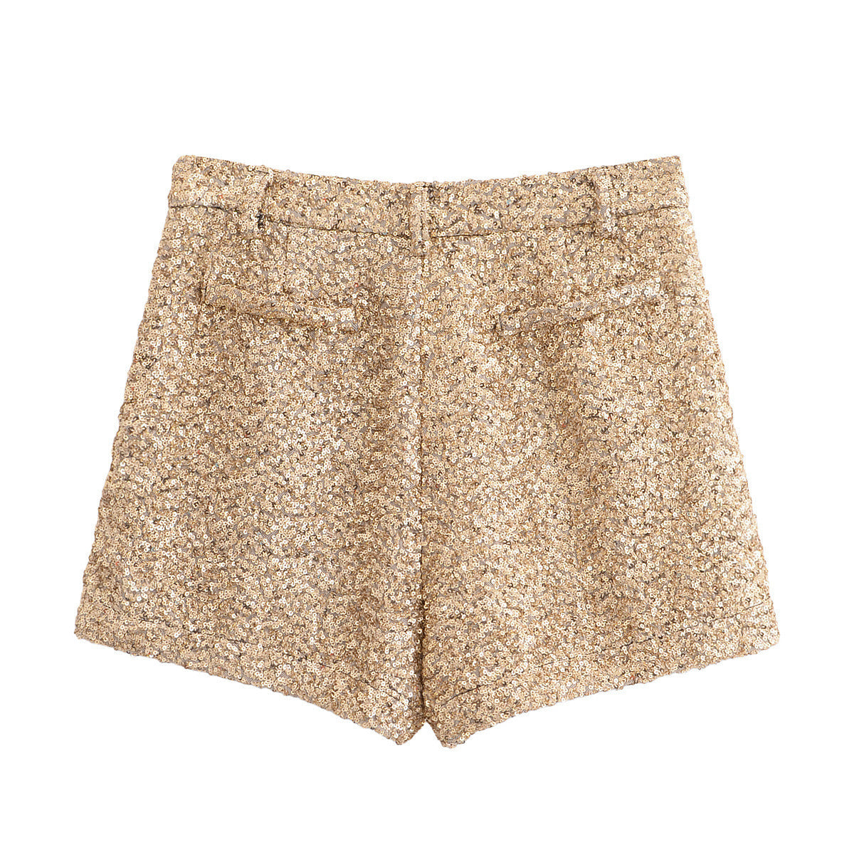 Dam Fritidshorts Midviss Polyester Patchwork Detalj-2