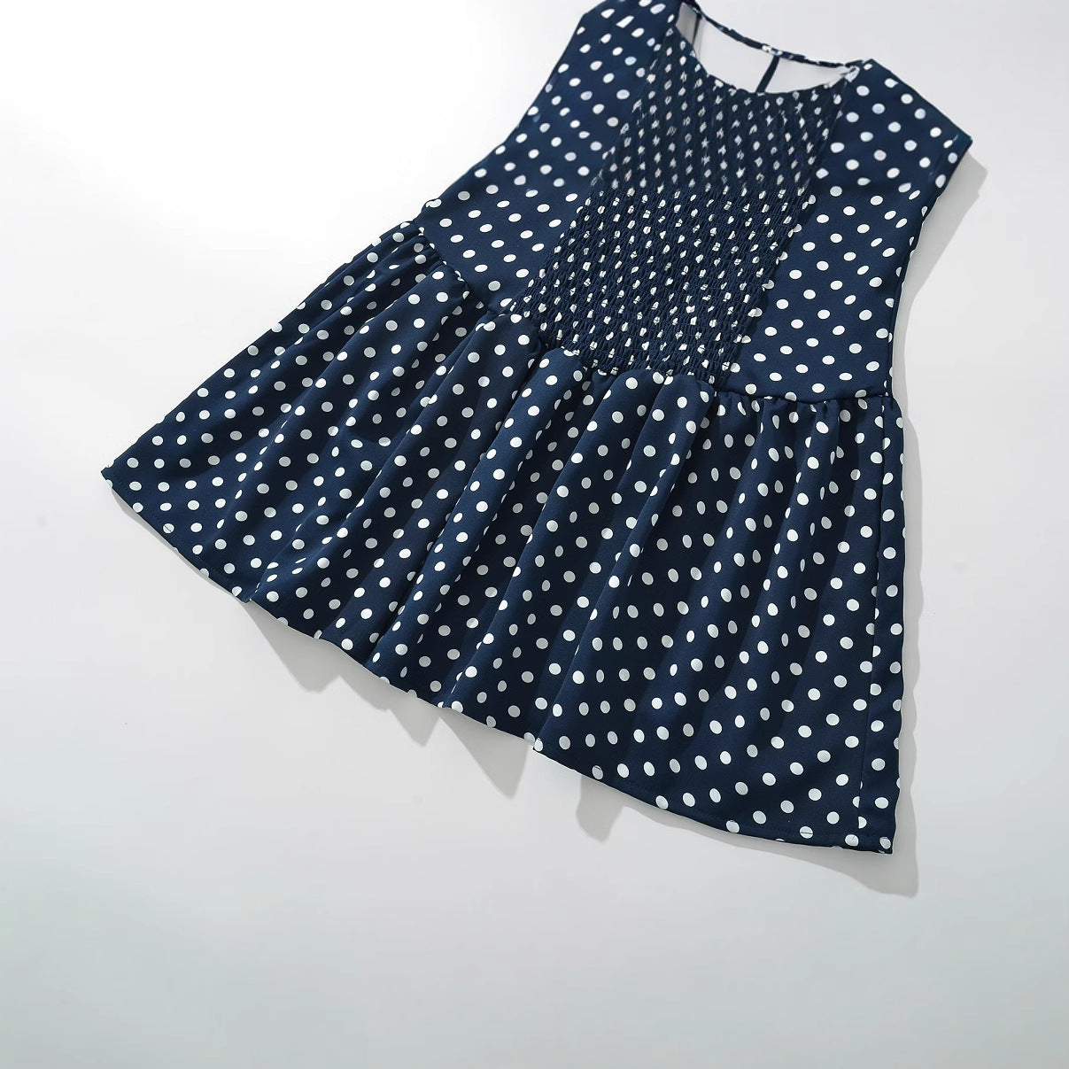 Damklänning med Ruffles Prickdesign Lätt Tyg Fina Damklänningar 4