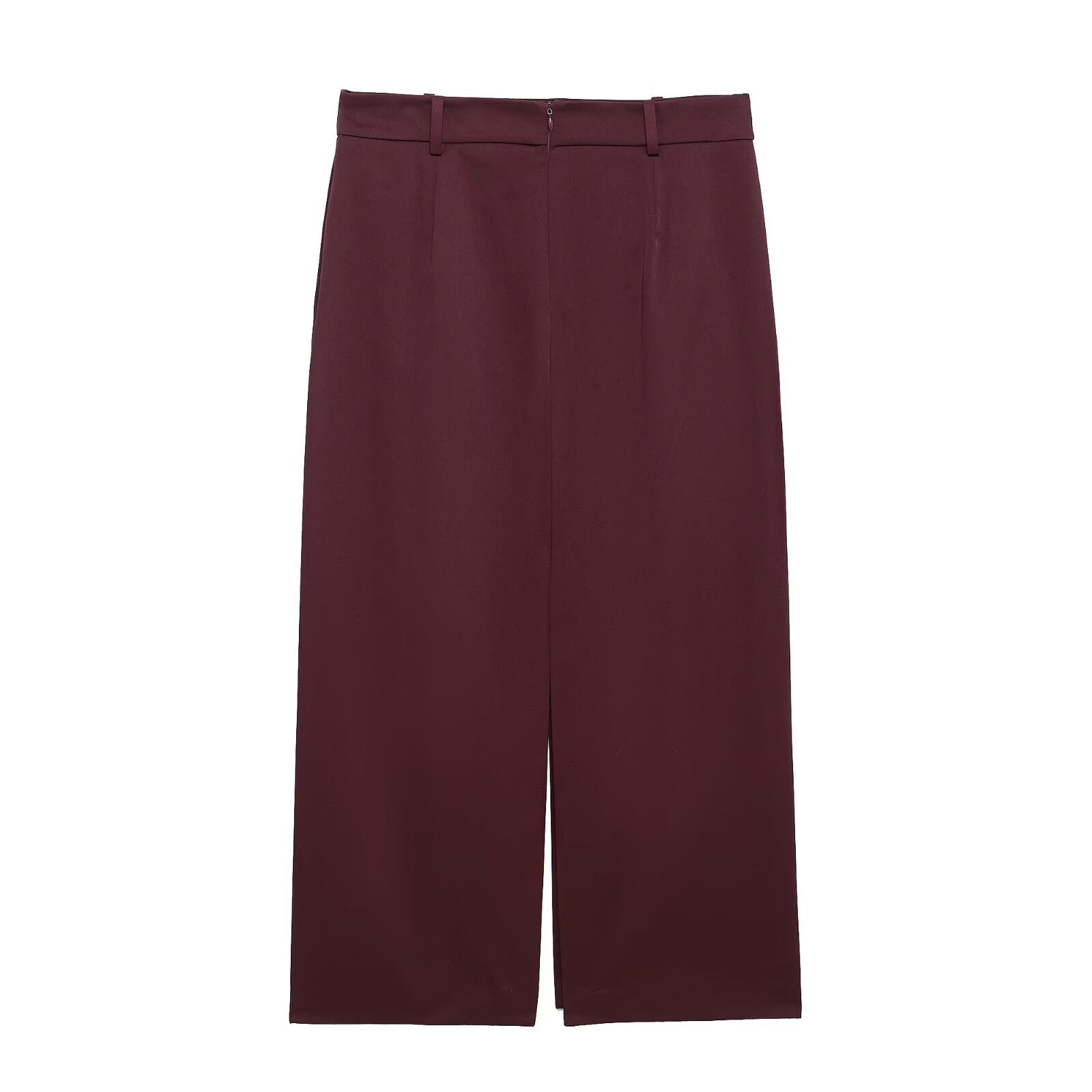 Dam Midi Rock med Öppet Slot Polyester Mönstrad-6