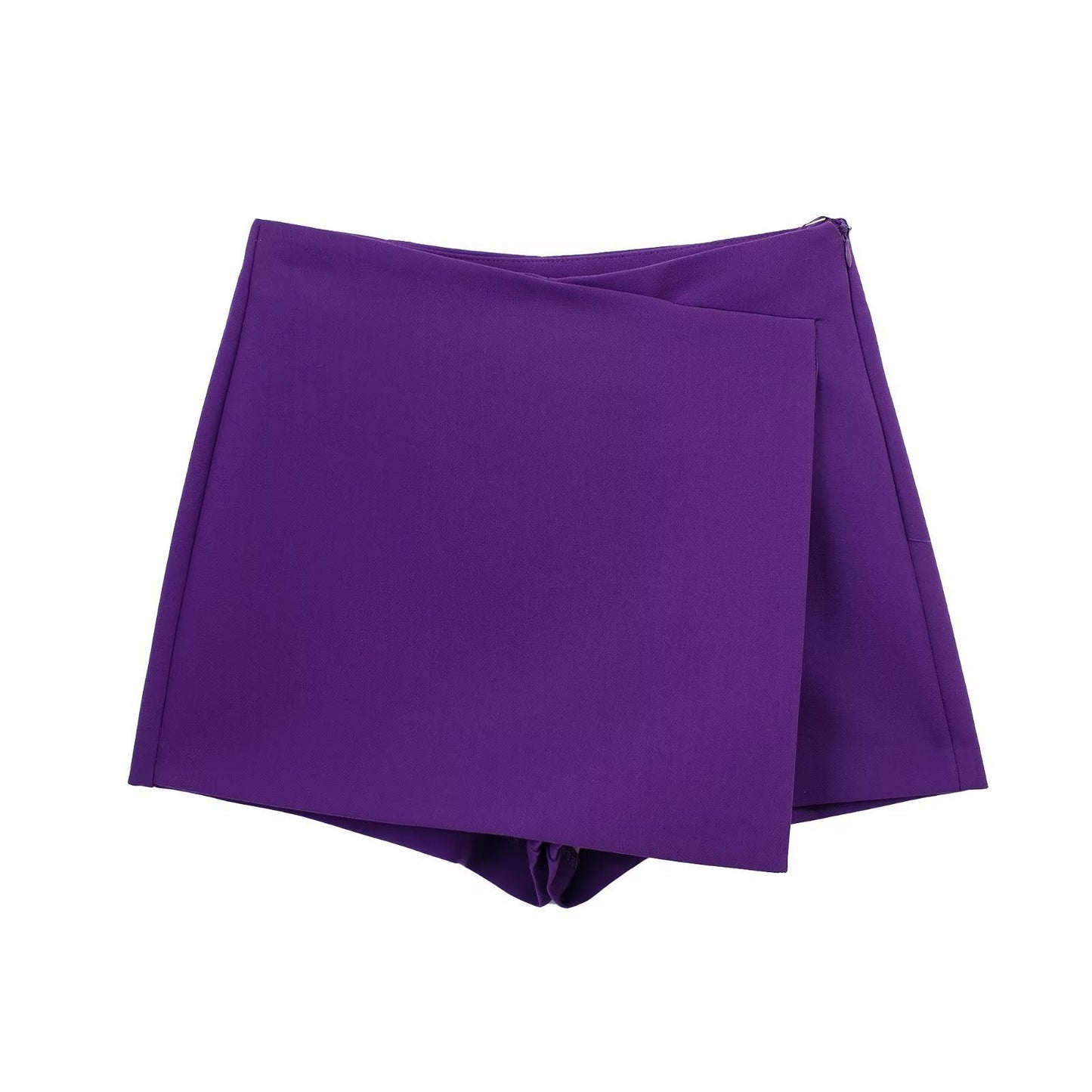 Variant image for Dam Högbelagda Smala Byxor Asymmetrisk Polyester Elegant Stil-5