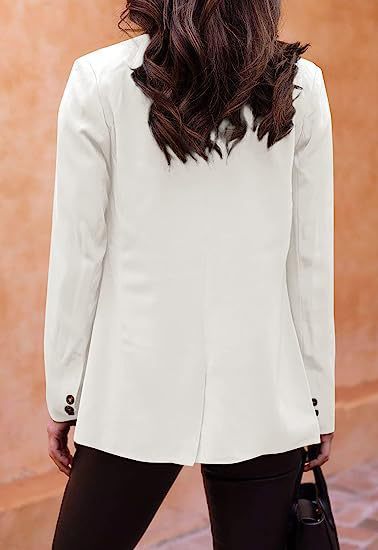 Damer Överdimensionerad Blazer Elegant Polyester-6