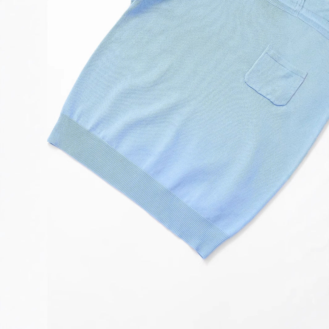Kvinnors Kortärmad T-shirt Med Bröstficka Mjuk Bomull 4