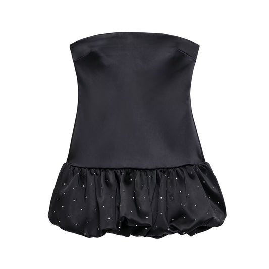 A-Line Kjol för Dam – Kort Enfärgad Polyester i Svart, Smickrande Passform för Vardag och Fest 1