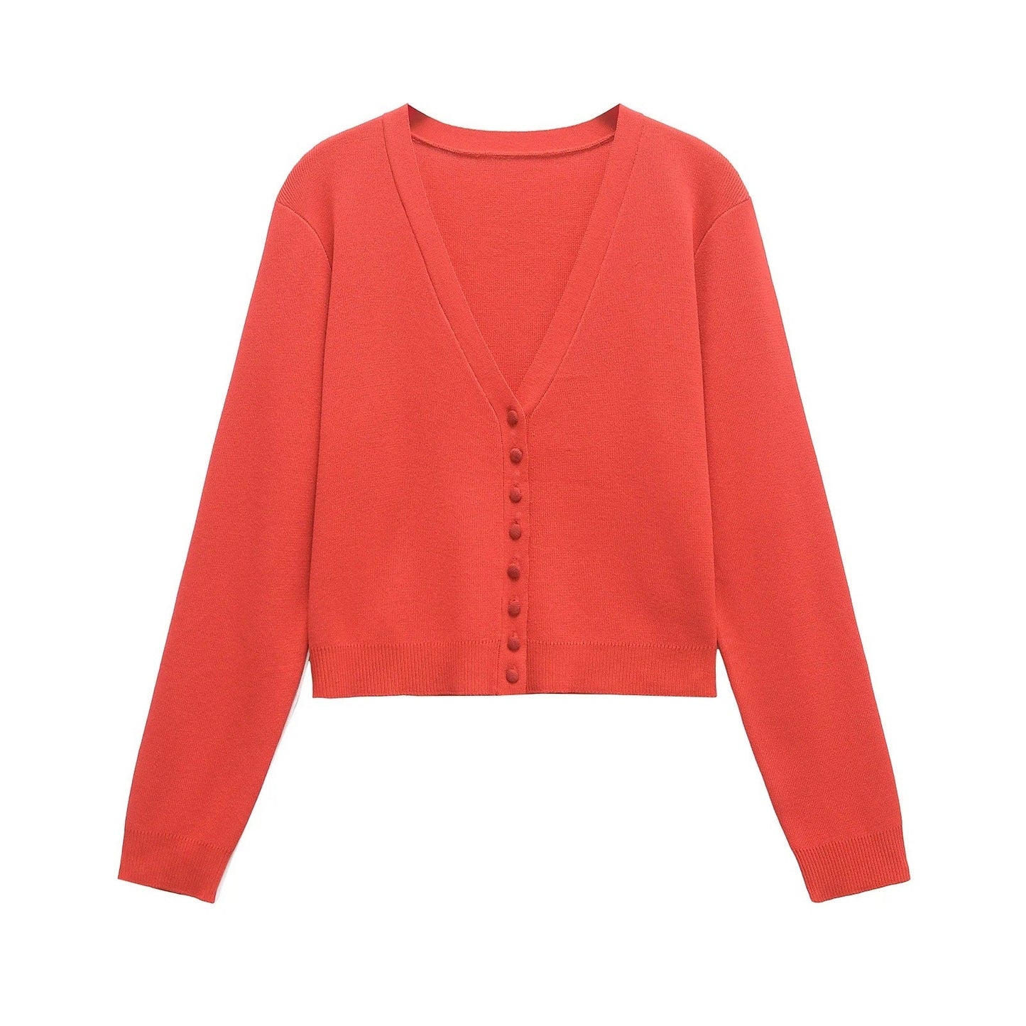 Variant image for Kvinnors Cardigan Djup V-ringning Mjuk Andningsbar Tyg-1