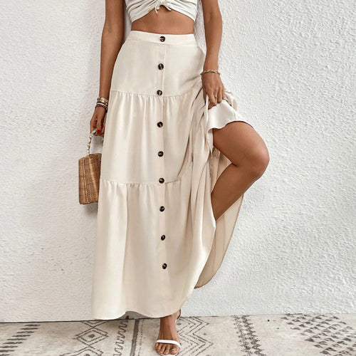 Dam Kappa Lång Casual Vävt Tyg Elegant Chic-1
