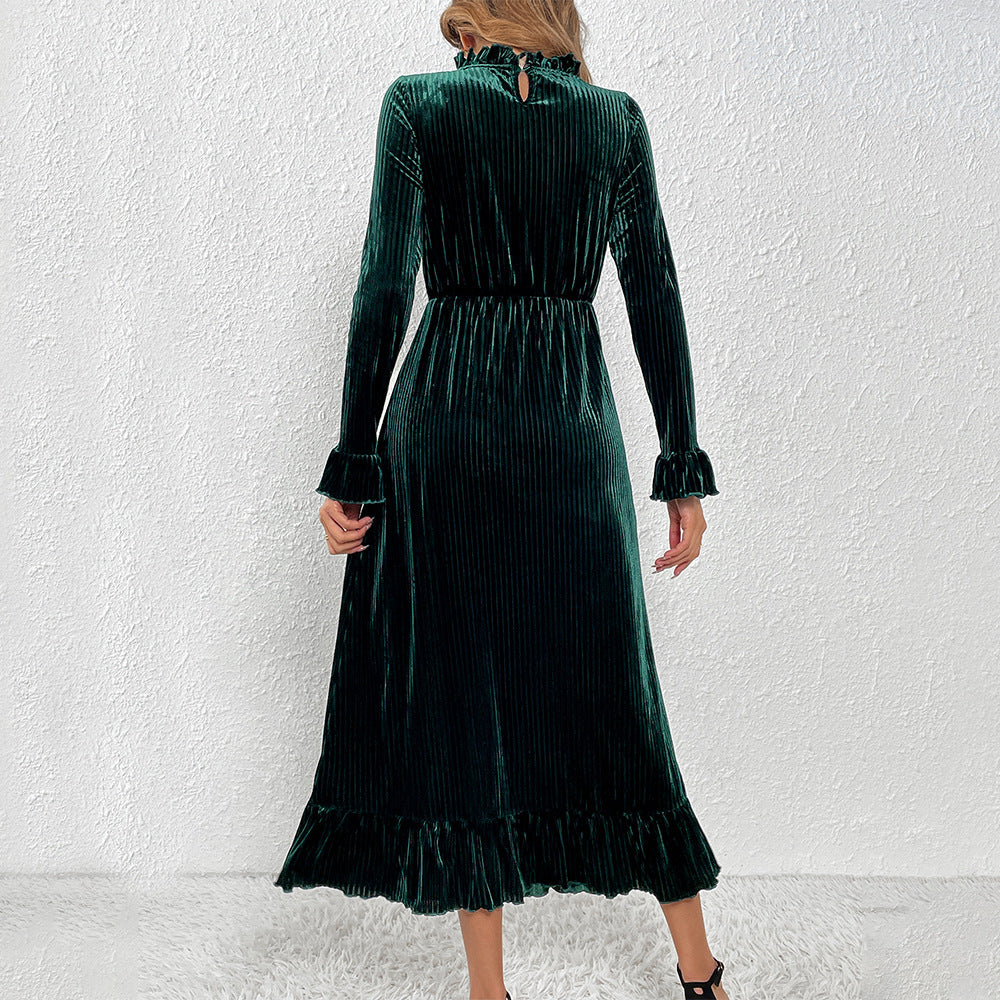 Dam A-linjekjol Maxi Högkvalitativt Tyg-3