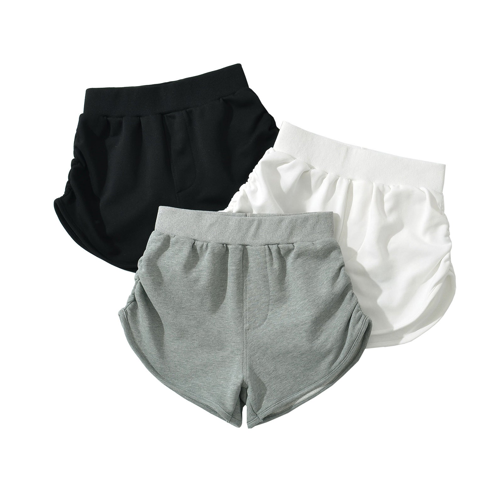 Kvinnors Fritidshorts Sportig Andningsbart Material Hög Midja 2